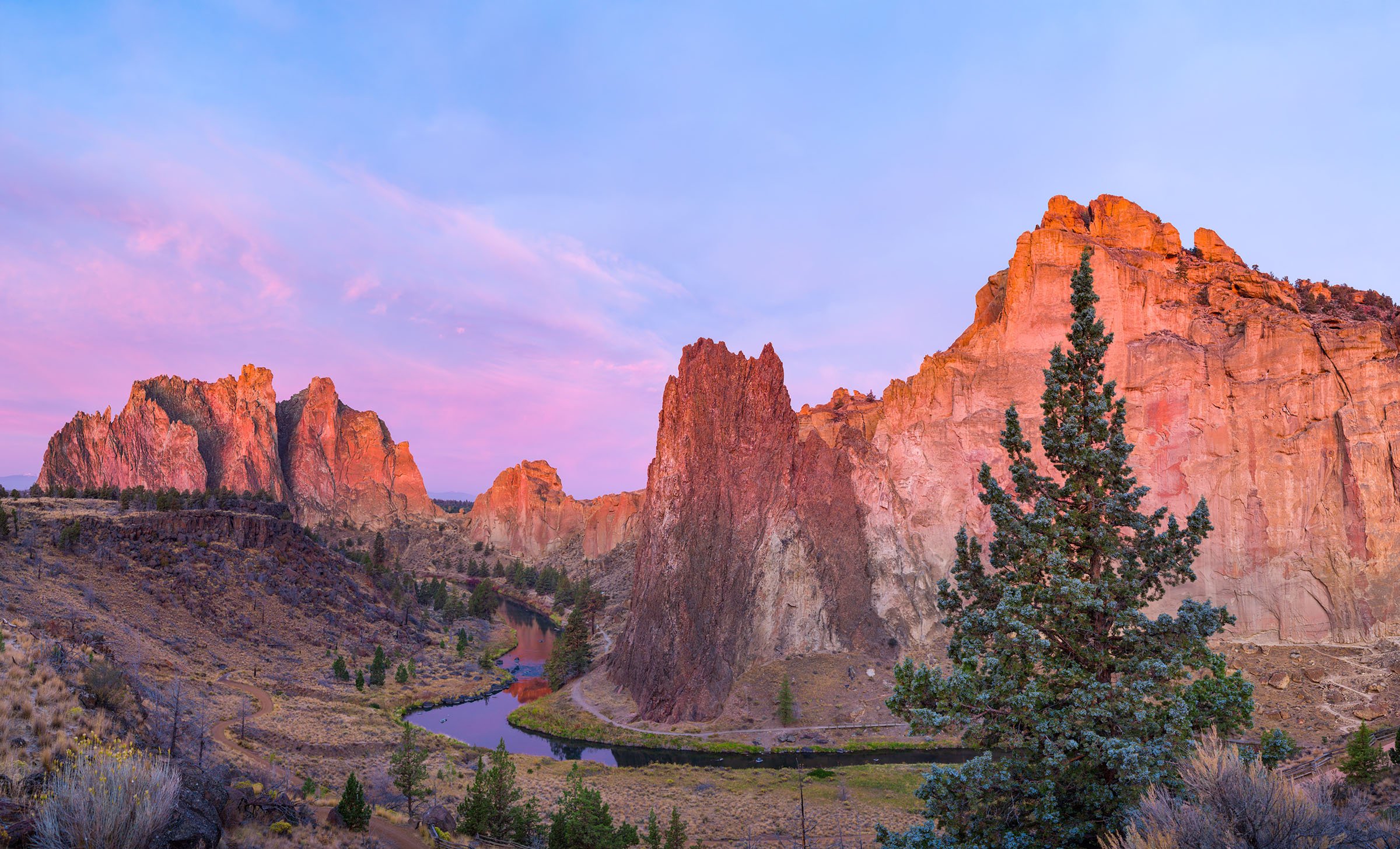 Sunrise at Smith Rock State Park in Oregon USA